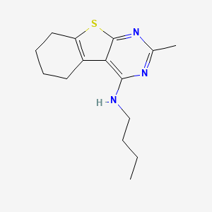 molecular formula C15H21N3S B4867588 N-butyl-2-methyl-5,6,7,8-tetrahydro[1]benzothieno[2,3-d]pyrimidin-4-amine 