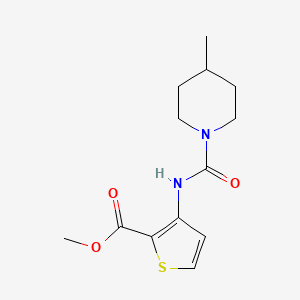 molecular formula C13H18N2O3S B4867608 METHYL 3-{[(4-METHYLPIPERIDINO)CARBONYL]AMINO}-2-THIOPHENECARBOXYLATE 
