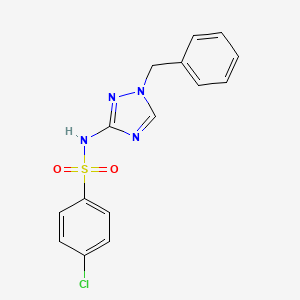 molecular formula C15H13ClN4O2S B4867647 N-(1-benzyl-1H-1,2,4-triazol-3-yl)-4-chlorobenzenesulfonamide 