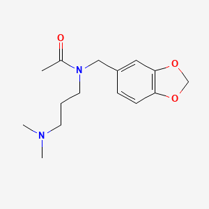 molecular formula C15H22N2O3 B4867790 N-(1,3-benzodioxol-5-ylmethyl)-N-[3-(dimethylamino)propyl]acetamide 