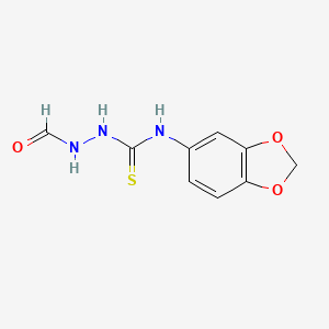 molecular formula C9H9N3O3S B4867830 N-1,3-benzodioxol-5-yl-2-formylhydrazinecarbothioamide 