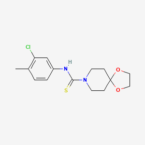 molecular formula C15H19ClN2O2S B4867842 N-(3-chloro-4-methylphenyl)-1,4-dioxa-8-azaspiro[4.5]decane-8-carbothioamide 