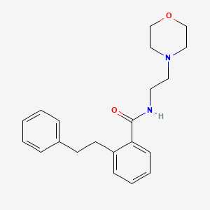 molecular formula C21H26N2O2 B4867866 N-[2-(4-morpholinyl)ethyl]-2-(2-phenylethyl)benzamide 