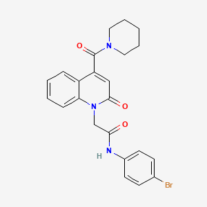 molecular formula C23H22BrN3O3 B4867872 N-(4-BROMOPHENYL)-2-[2-OXO-4-(PIPERIDINE-1-CARBONYL)-1,2-DIHYDROQUINOLIN-1-YL]ACETAMIDE 