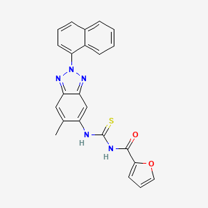 molecular formula C23H17N5O2S B4867910 N-({[6-methyl-2-(1-naphthyl)-2H-1,2,3-benzotriazol-5-yl]amino}carbonothioyl)-2-furamide 