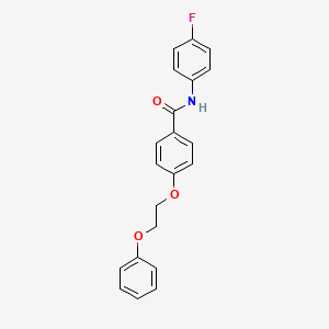 molecular formula C21H18FNO3 B4868046 N-(4-fluorophenyl)-4-(2-phenoxyethoxy)benzamide 