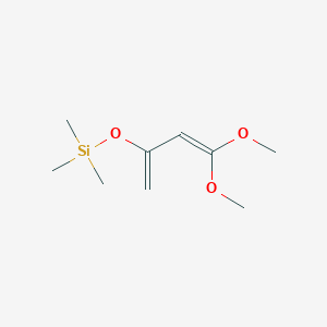 molecular formula C9H18O3Si B048681 1,1-Dimethoxy-3-(trimethylsiloxy)-1,3-butadiene CAS No. 61539-61-5
