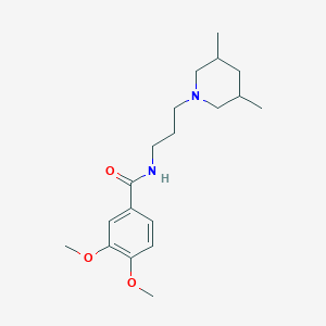 molecular formula C19H30N2O3 B4868111 N-[3-(3,5-dimethyl-1-piperidinyl)propyl]-3,4-dimethoxybenzamide 
