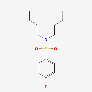 molecular formula C14H22FNO2S B4868186 Dibutyl[(4-fluorophenyl)sulfonyl]amine 