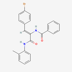 molecular formula C23H19BrN2O2 B4868206 N-(2-(4-bromophenyl)-1-{[(2-methylphenyl)amino]carbonyl}vinyl)benzamide 