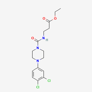 molecular formula C16H21Cl2N3O3 B4868220 ETHYL 3-({[4-(3,4-DICHLOROPHENYL)PIPERAZINO]CARBONYL}AMINO)PROPANOATE 