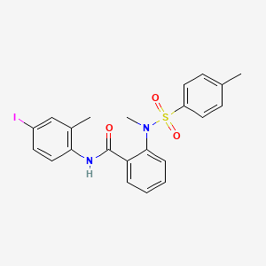 molecular formula C22H21IN2O3S B4868314 N-(4-iodo-2-methylphenyl)-2-{methyl[(4-methylphenyl)sulfonyl]amino}benzamide 