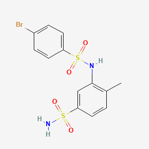 molecular formula C13H13BrN2O4S2 B4868369 3-{[(4-BROMOPHENYL)SULFONYL]AMINO}-4-METHYL-1-BENZENESULFONAMIDE 