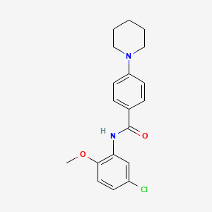 molecular formula C19H21ClN2O2 B4868384 N-(5-chloro-2-methoxyphenyl)-4-(1-piperidinyl)benzamide 
