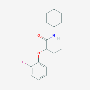 molecular formula C16H22FNO2 B4868393 N-cyclohexyl-2-(2-fluorophenoxy)butanamide 