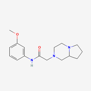 molecular formula C16H23N3O2 B4868411 N-(3-METHOXYPHENYL)-2-{OCTAHYDROPYRROLO[12-A]PYRAZIN-2-YL}ACETAMIDE 