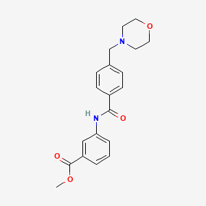 molecular formula C20H22N2O4 B4868443 methyl 3-{[4-(4-morpholinylmethyl)benzoyl]amino}benzoate 