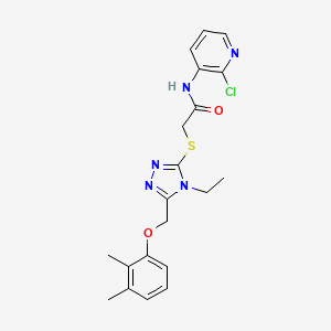 molecular formula C20H22ClN5O2S B4868483 N-(2-chloro-3-pyridinyl)-2-({5-[(2,3-dimethylphenoxy)methyl]-4-ethyl-4H-1,2,4-triazol-3-yl}thio)acetamide 