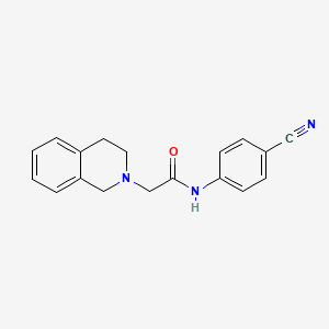 molecular formula C18H17N3O B4868537 N-(4-cyanophenyl)-2-(3,4-dihydroisoquinolin-2(1H)-yl)acetamide 