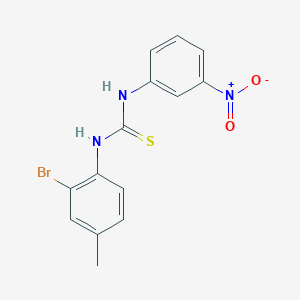molecular formula C14H12BrN3O2S B4868678 N-(2-bromo-4-methylphenyl)-N'-(3-nitrophenyl)thiourea 
