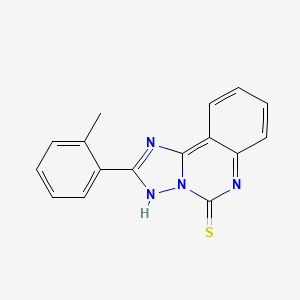 molecular formula C16H12N4S B4868685 2-(2-methylphenyl)[1,2,4]triazolo[1,5-c]quinazoline-5(6H)-thione 