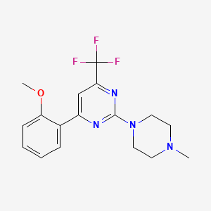 molecular formula C17H19F3N4O B4868778 4-(2-Methoxyphenyl)-2-(4-methylpiperazin-1-yl)-6-(trifluoromethyl)pyrimidine 