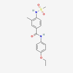molecular formula C17H20N2O4S B4868810 N-(4-ethoxyphenyl)-3-methyl-4-[(methylsulfonyl)amino]benzamide 