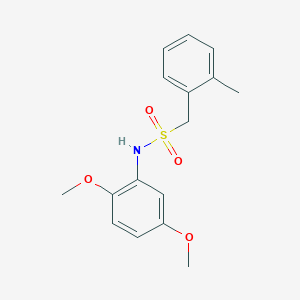 molecular formula C16H19NO4S B4868815 N-(2,5-dimethoxyphenyl)-1-(2-methylphenyl)methanesulfonamide 