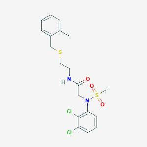 molecular formula C19H22Cl2N2O3S2 B4868864 N~2~-(2,3-dichlorophenyl)-N~1~-{2-[(2-methylbenzyl)thio]ethyl}-N~2~-(methylsulfonyl)glycinamide 