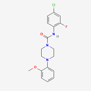 molecular formula C18H19ClFN3O2 B4868910 N-(4-chloro-2-fluorophenyl)-4-(2-methoxyphenyl)piperazine-1-carboxamide 