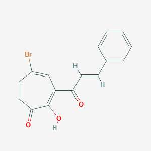 5-Bromo-3-cinnamoyl-2-hydroxy-2,4,6-cycloheptatrien-1-one