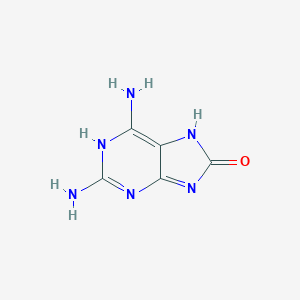 molecular formula C5H6N6O B048695 2,6-diamino-1,7-dihydropurin-8-one CAS No. 123333-49-3