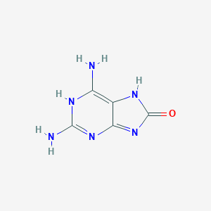 molecular formula C5H6N6O B048695 2,6-DIAMINO-8-PURINOL HEMISULFATE MONOHYDRATE CAS No. 123333-49-3