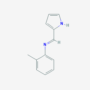 molecular formula C12H12N2 B486960 Benzenamine, 2-methyl-N-(1H-pyrrol-2-ylmethylene)- CAS No. 139954-09-9
