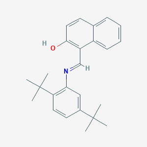 molecular formula C25H29NO B486987 1-{[(2,5-Ditert-butylphenyl)imino]methyl}-2-naphthol 