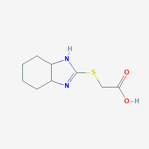 molecular formula C9H14N2O2S B487020 (3a,4,5,6,7,7a-hexahydro-1H-benzimidazol-2-ylsulfanyl)acetic acid CAS No. 797781-76-1