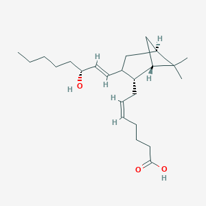 molecular formula C24H40O3 B048707 (Z)-7-[(1S,2R,5S)-3-[(E,3R)-3-Hydroxyoct-1-enyl]-6,6-dimethyl-2-bicyclo[3.1.1]heptanyl]hept-5-enoic acid CAS No. 71154-83-1