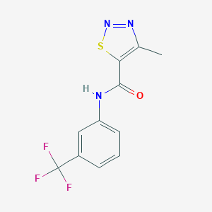 molecular formula C11H8F3N3OS B487076 4-methyl-N-[3-(trifluoromethyl)phenyl]-1,2,3-thiadiazole-5-carboxamide CAS No. 69636-07-3