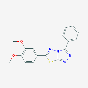 molecular formula C17H14N4O2S B487083 6-(3,4-Dimethoxyphenyl)-3-phenyl[1,2,4]triazolo[3,4-b][1,3,4]thiadiazole CAS No. 794548-75-7