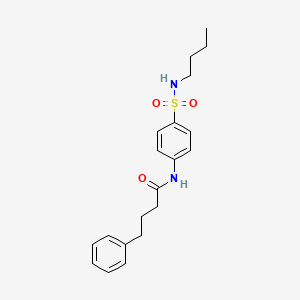 molecular formula C20H26N2O3S B4870921 N-[4-(butylsulfamoyl)phenyl]-4-phenylbutanamide 