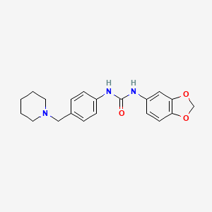 molecular formula C20H23N3O3 B4871188 N-(1,3-BENZODIOXOL-5-YL)-N'-[4-(PIPERIDINOMETHYL)PHENYL]UREA 
