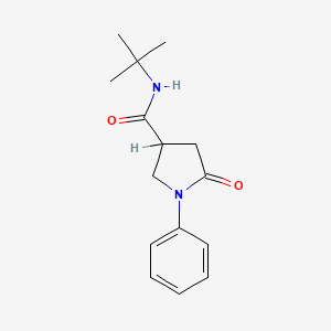 molecular formula C15H20N2O2 B4871228 N-tert-butyl-5-oxo-1-phenylpyrrolidine-3-carboxamide CAS No. 39629-96-4