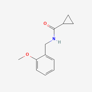 molecular formula C12H15NO2 B4871243 N-[(2-methoxyphenyl)methyl]cyclopropanecarboxamide 
