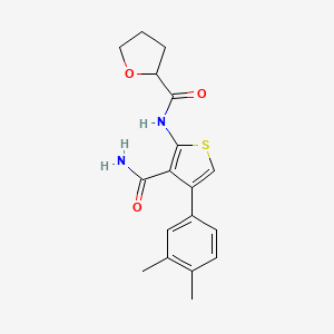 molecular formula C18H20N2O3S B4871301 N-[3-carbamoyl-4-(3,4-dimethylphenyl)thiophen-2-yl]tetrahydrofuran-2-carboxamide 