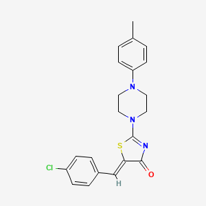 molecular formula C21H20ClN3OS B4871303 (5Z)-5-[(4-chlorophenyl)methylidene]-2-[4-(4-methylphenyl)piperazin-1-yl]-1,3-thiazol-4-one 