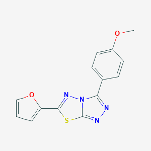 4-[6-(2-Furyl)[1,2,4]triazolo[3,4-b][1,3,4]thiadiazol-3-yl]phenyl methyl ether