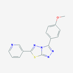 molecular formula C15H11N5OS B487134 3-(4-Methoxyphenyl)-6-(pyridin-3-yl)[1,2,4]triazolo[3,4-b][1,3,4]thiadiazole CAS No. 151297-80-2