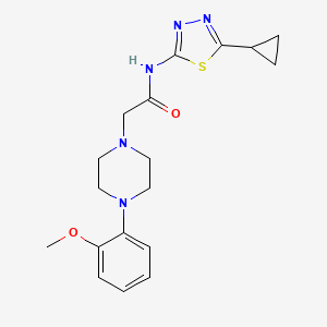 molecular formula C18H23N5O2S B4871358 N-(5-cyclopropyl-1,3,4-thiadiazol-2-yl)-2-[4-(2-methoxyphenyl)piperazin-1-yl]acetamide 