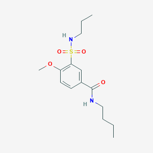 molecular formula C15H24N2O4S B4871427 N-butyl-4-methoxy-3-(propylsulfamoyl)benzamide 