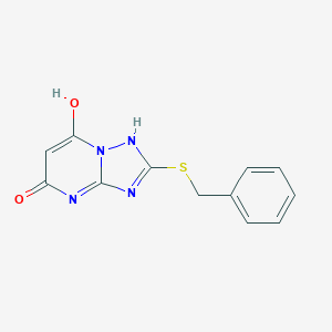 molecular formula C12H10N4O2S B487143 2-(Benzylsulfanyl)[1,2,4]triazolo[1,5-a]pyrimidine-5,7-diol CAS No. 98968-26-4